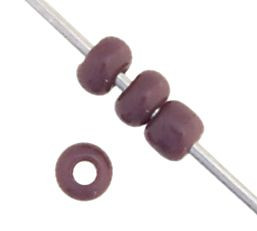 Czech Seed Bead 11/0 Opaque Dark Mauve Strung