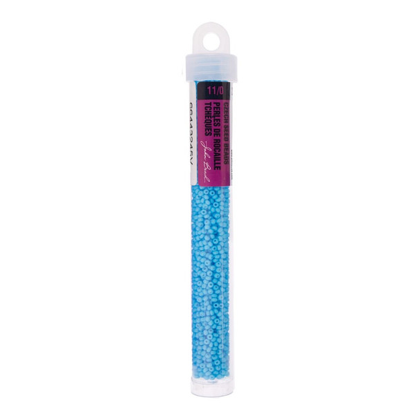 Czech Seedbead 11/0 Aqua Chalk Dyed Solgel 22g Vial