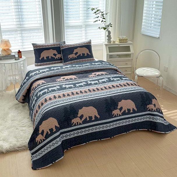 Quilt Set Queen 3pc - Bear Creek