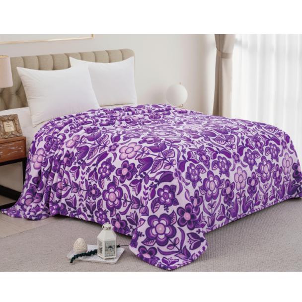 Fleece Queen XL Floral Gathering