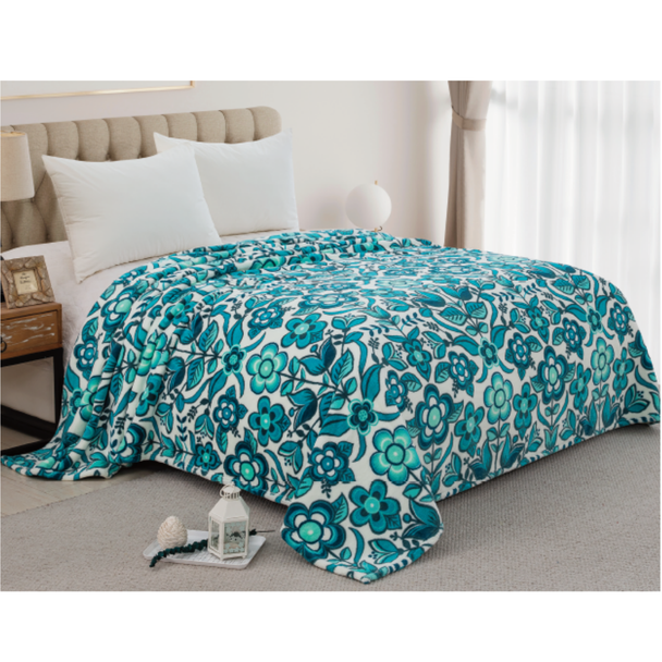 Fleece Queen XL Floral Gathering