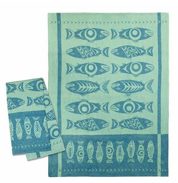 ea Towel  27.5" x 20" 1pc "Salmon in the Wild" Simone Diamond
