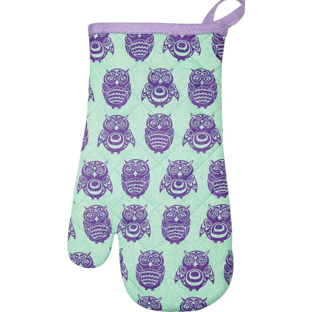 Oven Mitt  1pc "Owls" Simone Diamond