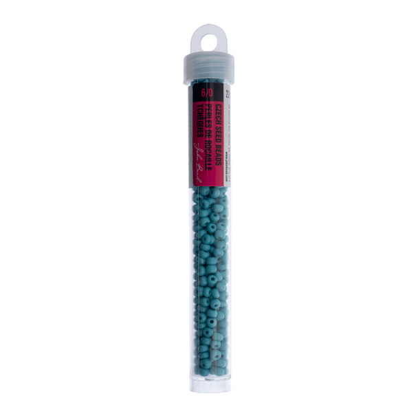 Czech Seed/Pony Bead 6/0 Opaque Turquoise Blue 22g Vial