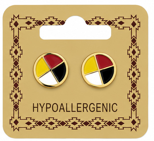 Medicine Wheel - Post Earrings