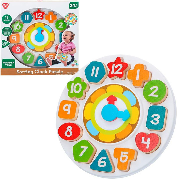 Sorting Clock Puzzle - Wood