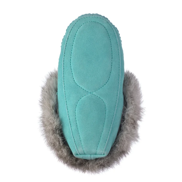 Infant Mini Suede Turquoise Moccasin