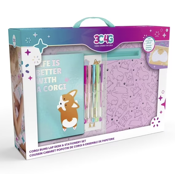 Corgi Bums Lap Desk & Stationary Set