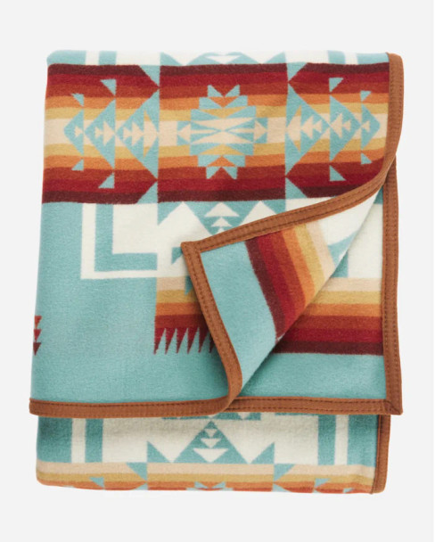 Robe Chief Joseph Aqua  Pendleton Blanket 64" X 80"