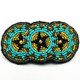 Beaded Barrette Tribal Design Hair Clip 3.5"