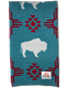 Buffalo Cross Premium Twin White Buffalo Turquoise / Red