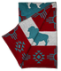 Buffalo Cross Premium Twin White Buffalo Turquoise / Red