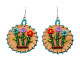 Earrings Leather Floral Assorted