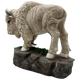 Statue White  Buffalo On Rock 20.5"X8.5"X18"