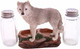 Salt & Pepper Shaker Holder Wolf Standing on Rock