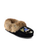 Tipi Moccasin  Black Velvet with Fur Trim Tipi Moccasin  Black Velvet with Fur Trim