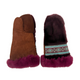 Mittens with Dyed Seal fur - Purple and Turquoise