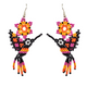 Earrings Flower & Hummingbird