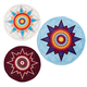Throw Silk Touch 60" Round Diamond Star