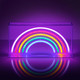 Neon Rainbow 9" Multi Color LED Acrylic Box Brightside