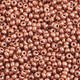 Czech Seed Beads 10/0 Strung Metallic Copper Matt