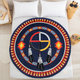 Sherpa Throw  60" Round Medicine Wheel