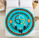 Sherpa Throw  60" Round Medicine Wheel