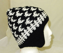 Toque Hat W Ear Flap Printed Chenille