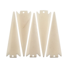 Pendant Bone Arrowhead 5pcs Big Ivory 79X25mm