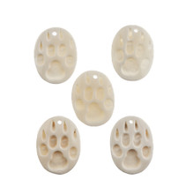 Pendant Bone Wolf Paw Ivory 5pcs 1.75"