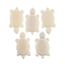 Pendant Bone Turtle Ivory 5pcs 45X23mm Natural