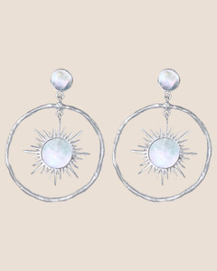 Northern star earring sterling silver ethically handmade in Bali