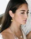 Clear vision earring gold plated on sterling silver ethically handmade in Bali by