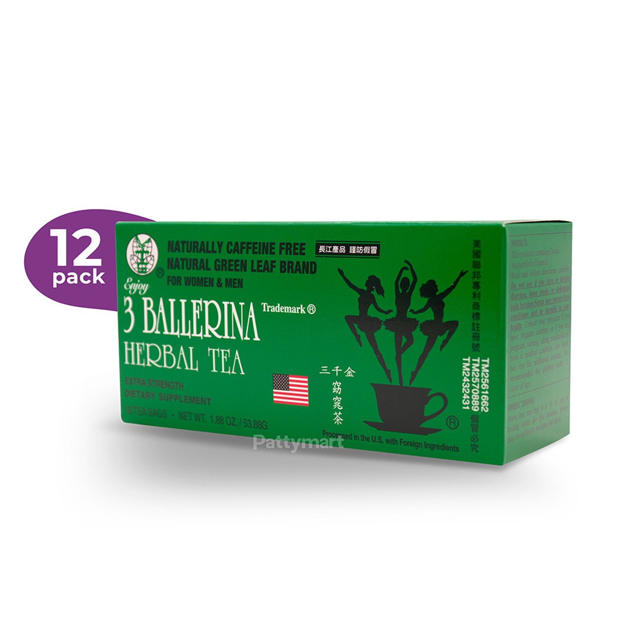 12 Pack -3 Tea / Te de Bailarina 18-ct