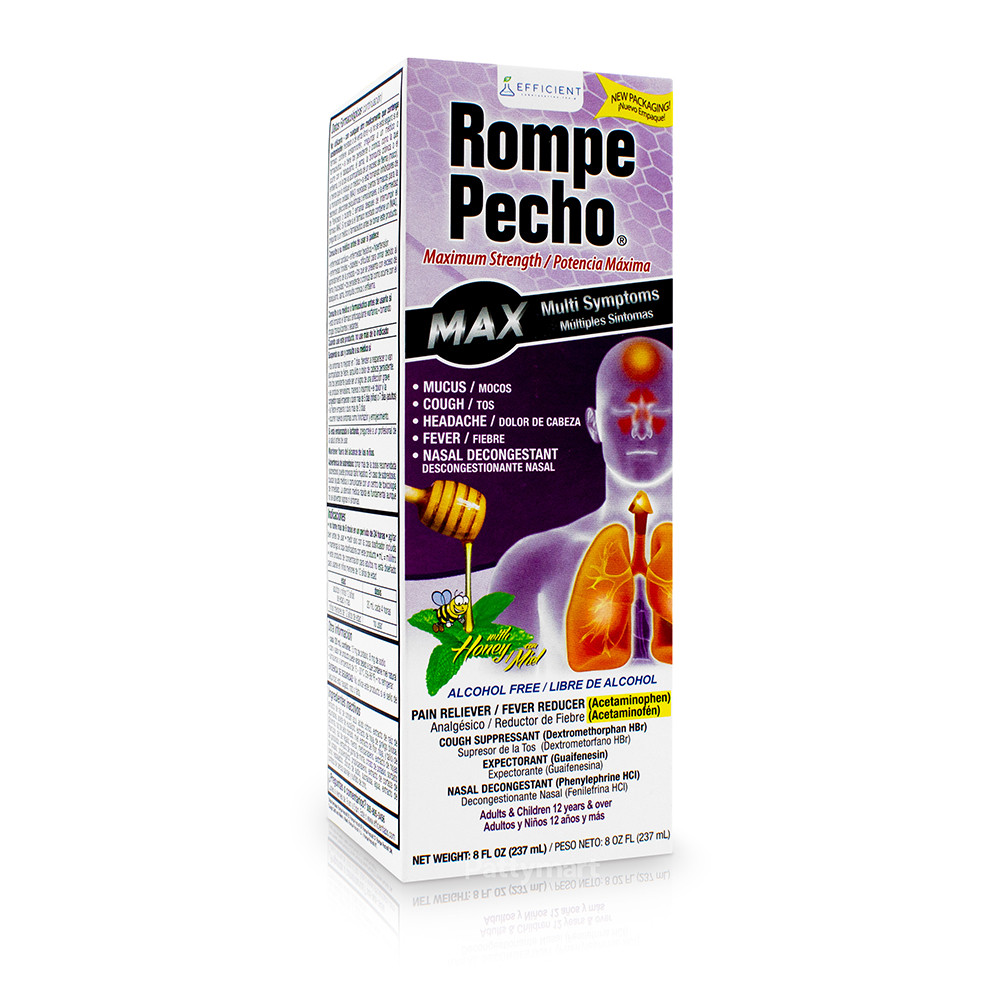 Rompe Pecho MAX- MultiSymptoms x 8 Oz/ Multisíntomas x 8 Oz
