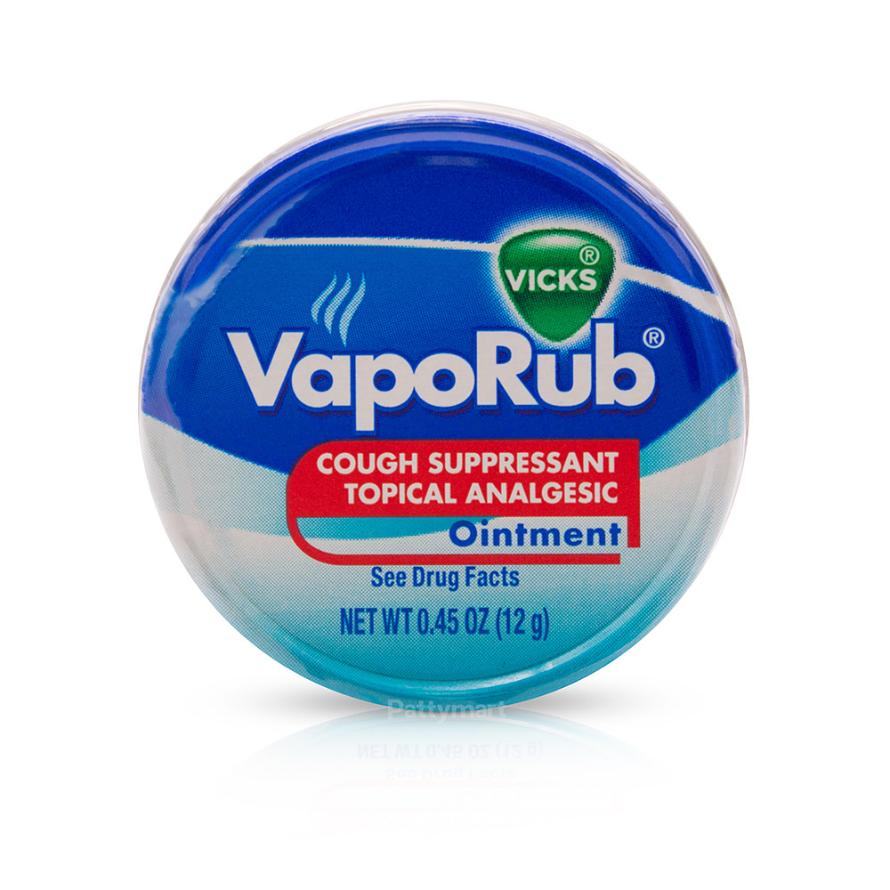 Vick Vaporub- Cough suppressant/ Supresor de la tos x 12 gr