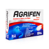 Agrifen Relieves pain and fever / Agrifen Antigripal  x 10 Tabletas