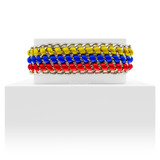 PULSERA TEJIDA COLOMBIA GRUESA AJUSTABLE