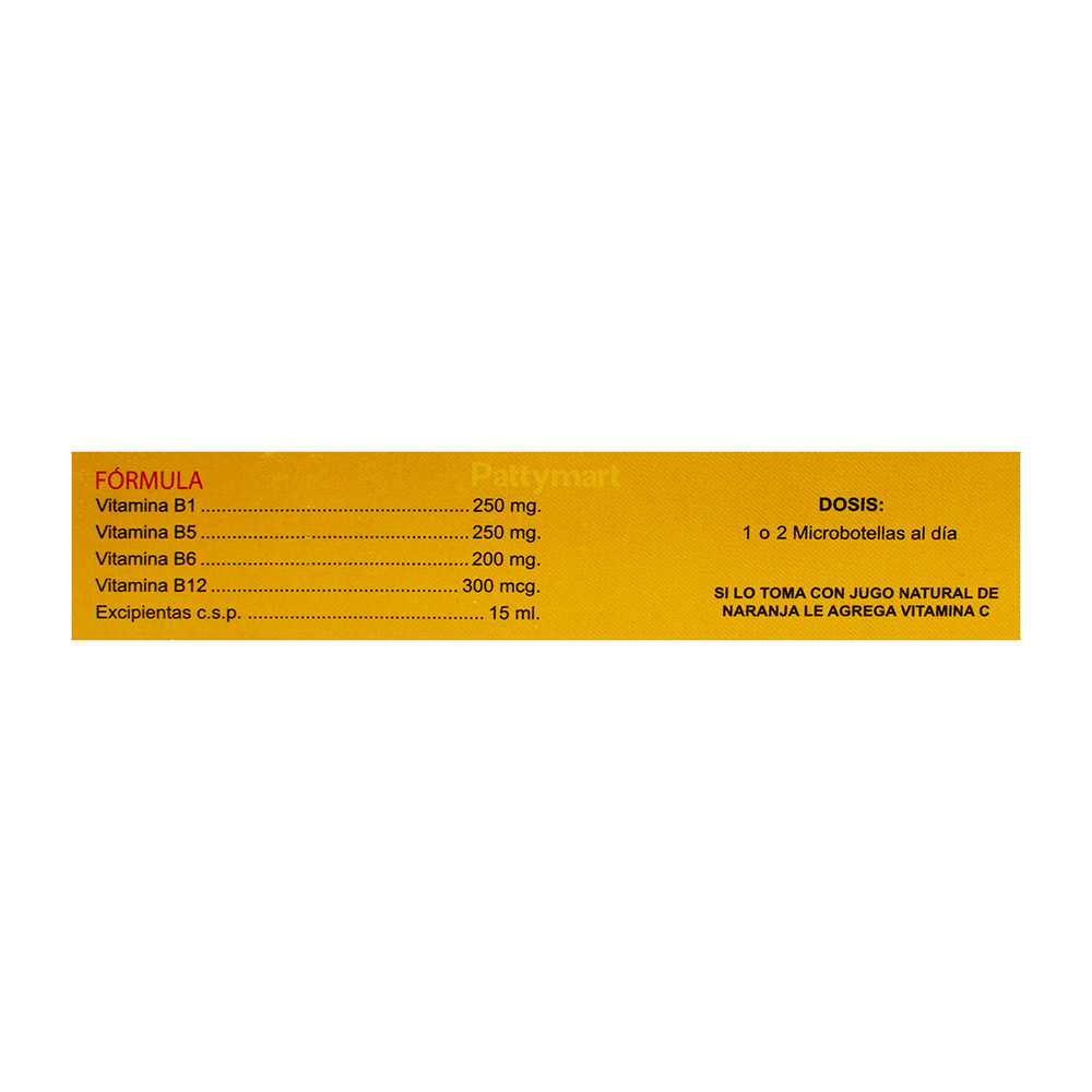 Bedoyecta- Complex B drinkable X 10/ Complejo B bebible X 10