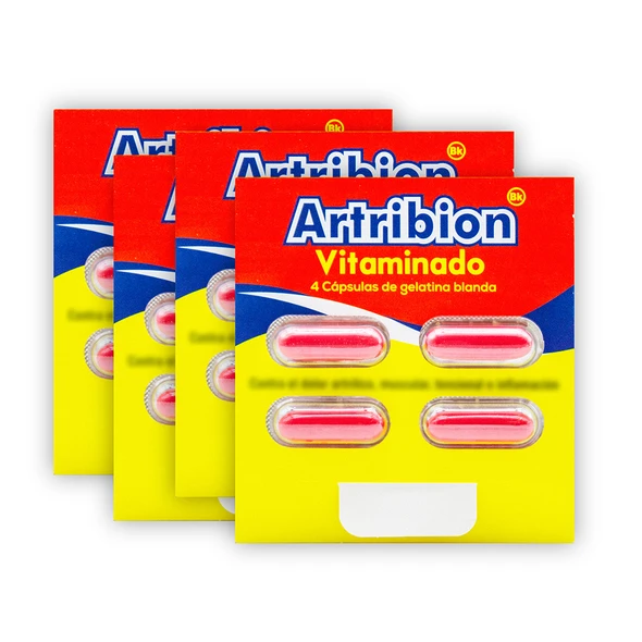 4 Pack // Artribion Vitaminado Display B-Complex Supplement x 16 Caps / 4 Sobres x 4 caps
