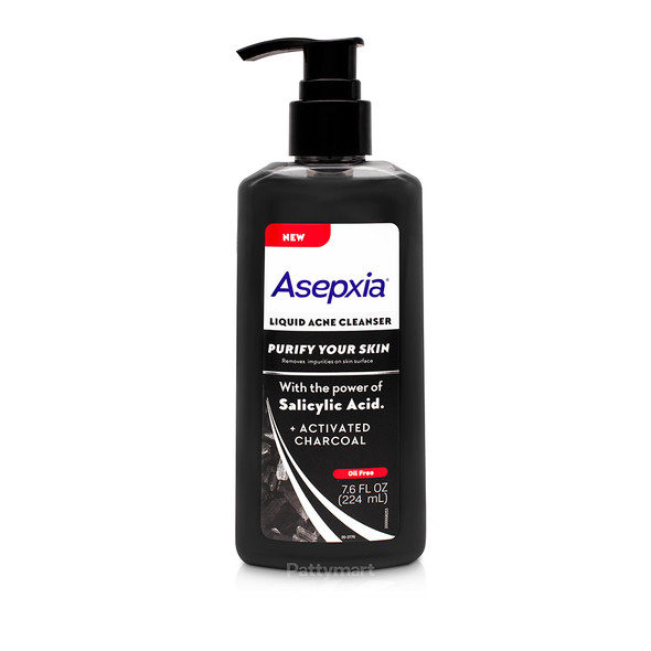 Asepxia Liquid Acne Cleanser Actived Charcoal 7.6 Fo