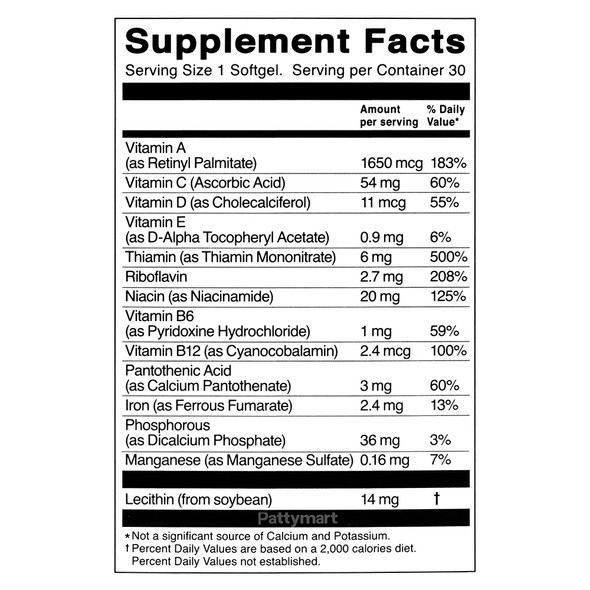 Vital Fuerte - Vitamins / Vitaminas y X 30 CAPS