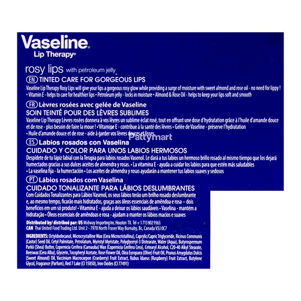 Vaseline- Lip Therapy/ Terapia labial (4.8 gr)