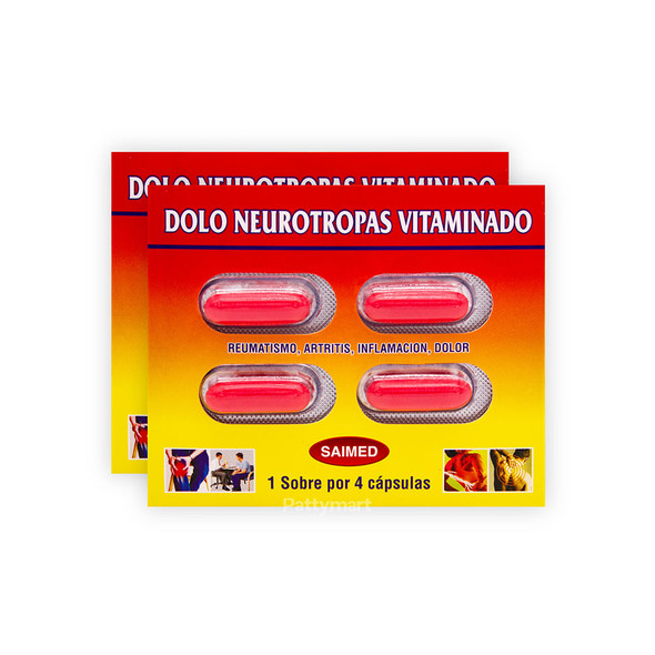 2 Pack // Dolo Neurotropas Vitaminado Sachet x 4 Caps