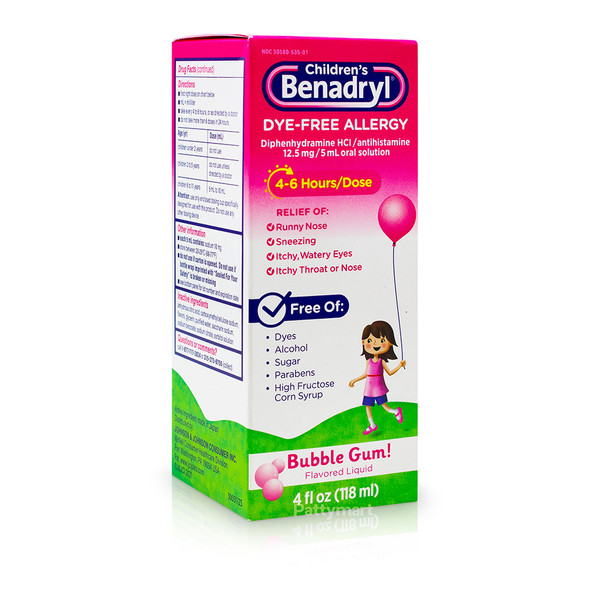 Benadryl Infantil- Alergia y Congestión/ Allergy & Congestion (Jarabe Uva x 4 Oz)