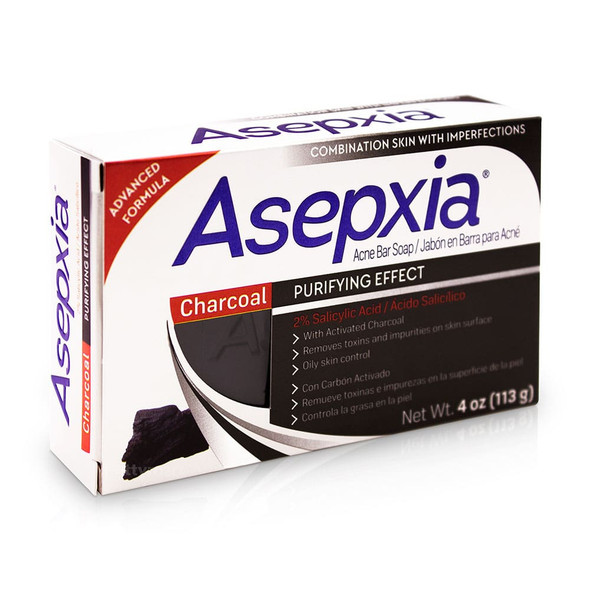 Asepxia Charcoal Bar Soap 4 oz_Box_Caja