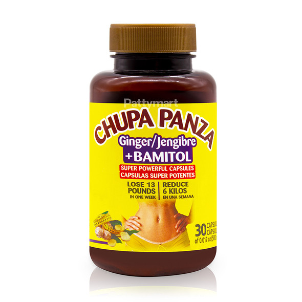 Chupa Panza + Bamitol - Cápsulas Reductoras / Fat Burner Slimming Capsules (30 Caps) Chupa Panza + Bamitol - Cápsulas Reductoras / Fat Burner Slimming Capsules (30 Caps)