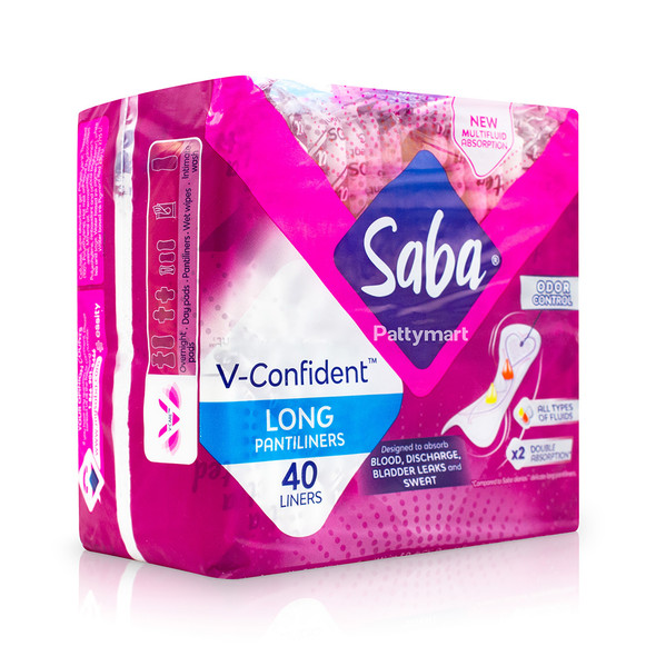 Saba - Protectores Diarios V-Confident Long / V-Confident Long Daily Liners (40 Liners)