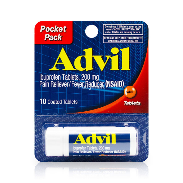 Advil - Tabletas de Ibuprofeno para Dolor y Fiebre / Ibuprofen Pain & Fever Relief Tablets (10 Tabs)