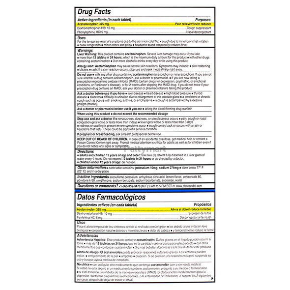 Antigrip - Tabletas Efervescentes Flu Gripe Sabor Limón / Effervescent Flu Relief Lemon Tablets (72 Tabs)